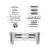 Dodge RAM 1500 DT Abdeckung Schriftzug 1500 HEMI Haube 68402886AB