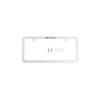 Chrome license plate frame with black inscription Cadillac