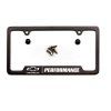 Chevrolet Support de plaque d'immatriculation Baron & Baron® en noir avec le logo Bowtie et inscription Performance Script chromée