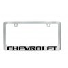 Chevrolet Ramka tablicy rejestracyjnej firmy Baron & Baron® w kolorze chromu z czarnym napisem Chevrolet