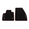 Tappetini Chevrolet Blazer Premium per la prima fila in Jet Black con scritta Chevrolet e bordino rosso
