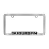 Chevrolet Suburban 12th gen License plate frame from Baron & Baron® in chrome with Suburban Script lettering