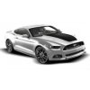 Ford Mustang 6. generacji Zestaw matowych czarnych pasków na maskę