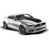 Ford Mustang 6.gen Kit de franjas negro mate para el capó