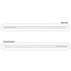 Ford Mustang 6th gen Glossy White Speed Stripes Set