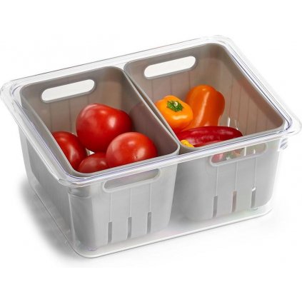 10917 3 ulozny box do lednice organizer na ovoce a zeleninu 1 1 nadoba jako sito bila boite