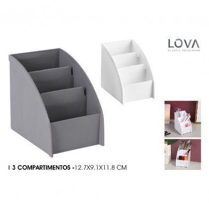 10950 15 tridici organizer stupnovy 3 prihradky sedy lova