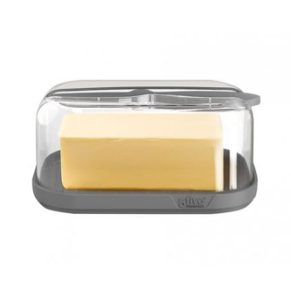 11058 doza box na maslo s nozem a vroubkovanym dnem sedy butter