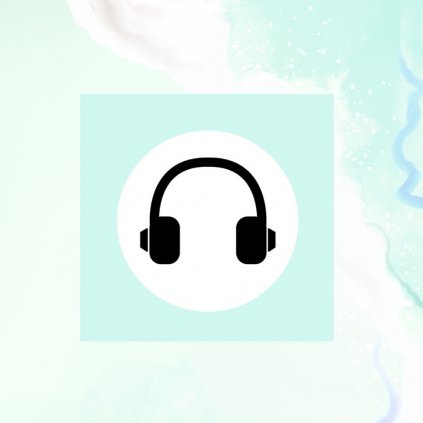 Štítek, nálepka do dětského pokoje, černá na bílém podkladu - Sluchátka/ hudba/ elektronika