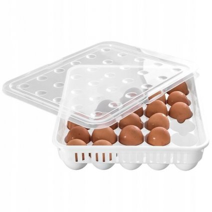 Duzy POJEMNIK na jajka organizer kuchenny pudelko do lodowki przechowywania Kod producenta O122970