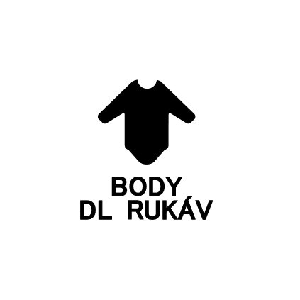 Štítky do šatny - s popiskem - Body dlouhý rukáv