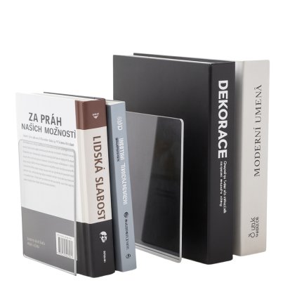 Zarážka na knihy - 6ks, transparentní plexisklo RUHHY