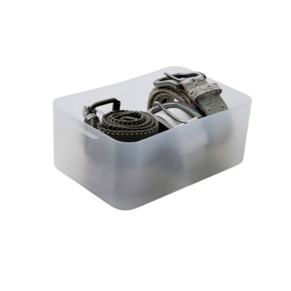 Plastový úložný organizér Pure Box A5 střední, mléčný