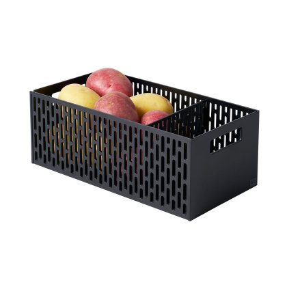 Yamazaki Home Stackable Vegetable Stocker Black ABS Plastic Handles Stackable No Assembly 2ffd6f9c 0c67 4e5a a37d 8755807a04c7.84044e64e31eaa3181b02e240ae43e