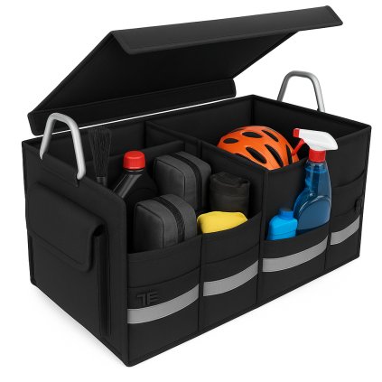 Organizér do kufru od auta, CARBAG bytelný s víkem a madly 60x35x30 8 (2)
