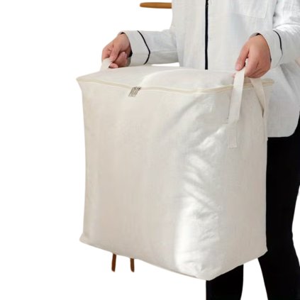 Úložný box – úložný organizér na zip POKER, 150L, 50x50x60cm, béžový