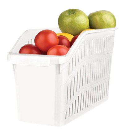 Organizér, košík do lednice i police - ADEL vysoký, bílý, 30x13x17