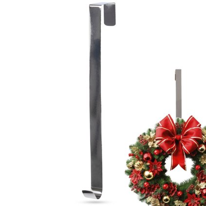 pol pl Wieszak na wianek metalowy srebrny 30 cm 14444 1