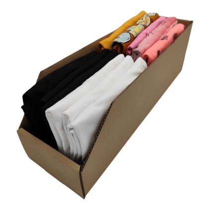 Úložné boxy na oblečení, organizéry do skříně EKO KARTON 15x47cm