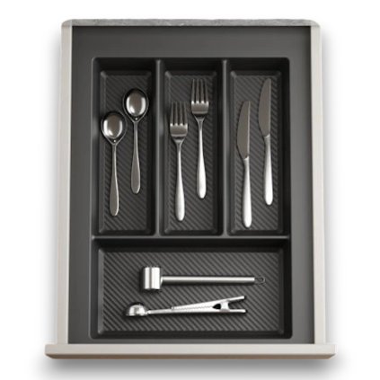 Příborník STRIPES 29 - 35 cm s hloubkou 42 - 49 cm, antracit