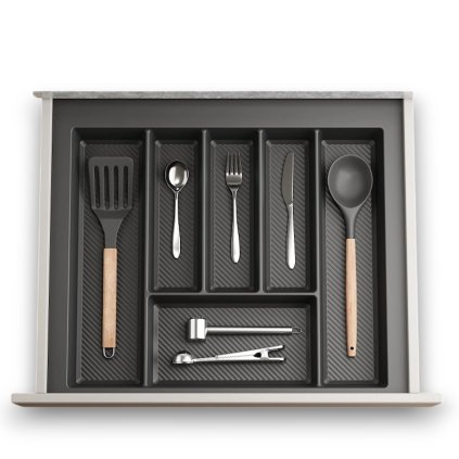 Příborník STRIPES 49 - 55 cm s hloubkou 42 - 49 cm, antracit