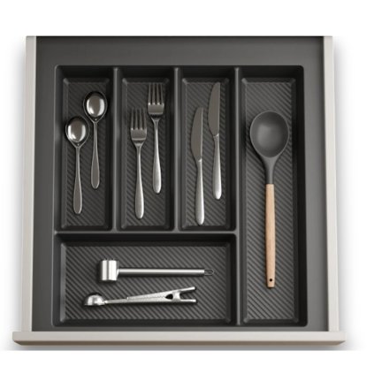 Příborník STRIPES 34 - 40 cm s hloubkou 42 - 49 cm, antracit