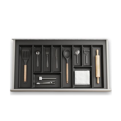 Příborník STRIPES 79 - 85 cm s hloubkou 42 - 49 cm, antracit