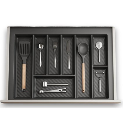 Příborník STRIPES 59 - 65 cm s hloubkou 42 - 49 cm, antracit