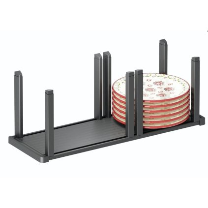 Držák na talíře STRIPES , 16 x 47 x 18 cm , antracit