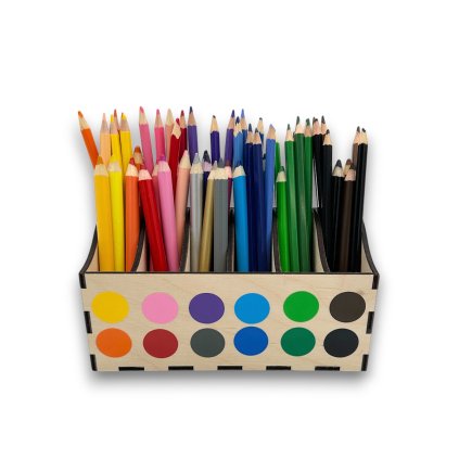 Pastelkovník L VASKY, 20 x 8 x 10 cm, s označením barev