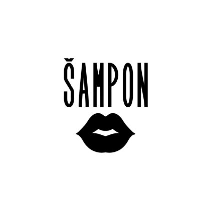 Štítek/nálepka do koupelny Šampon - SLIM, pusa