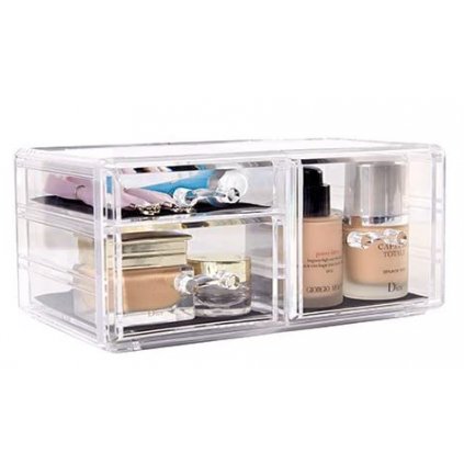 6381 1 kosmeticky organizer na sperky a make up 3 supliky kristal