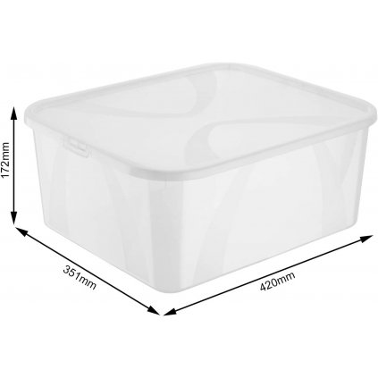 6894 10 ulozny univerzalni box transparentni krabice s vikem rotho lona 19l