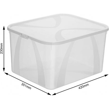 6897 10 ulozny univerzalni box transparentni krabice s vikem rotho lona 25l