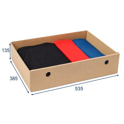 Úložné boxy na oblečení, organizéry do skříně EKO KARTON 55x40x13cm - zásuvka