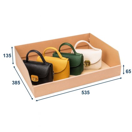 Úložné boxy na oblečení, organizéry do skříně EKO KARTON 55x40x13 - zkosený
