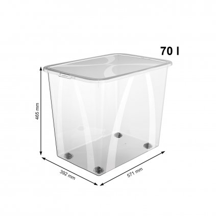 7533 13 ulozny univerzalni box transparentni krabice s vikem rotho lona 70l