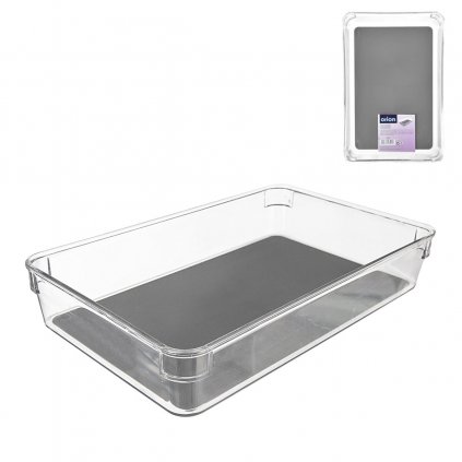 7962 7 m organizer do zasuvky vlozka do supliku transparentni grey 24 x 16