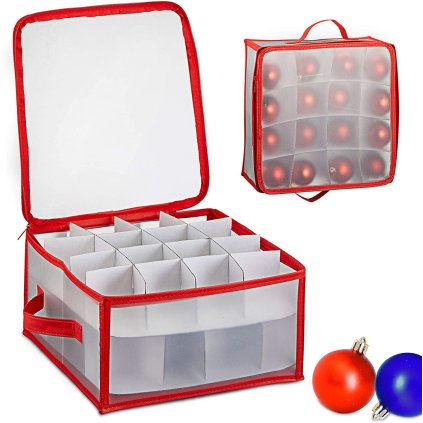 8Vánoční úložný box na baňky, koule a vánoční ozdoby, 32kusů