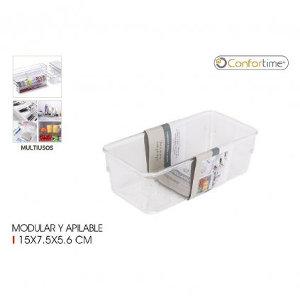 9162 xs organizer vlozka do zasuvky flexi transparent 15 x 7 5