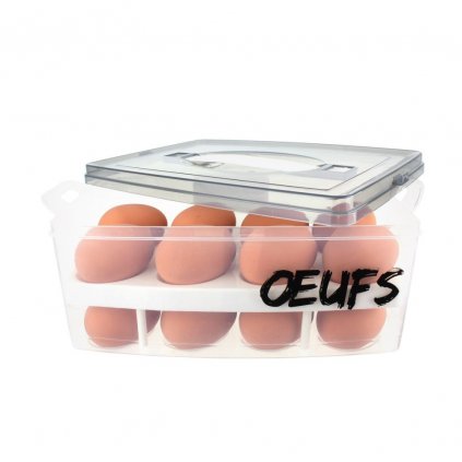 9900 3 ulozny box na vajicka vejce organizer na 24ks vajec mix 3 barev oeufs