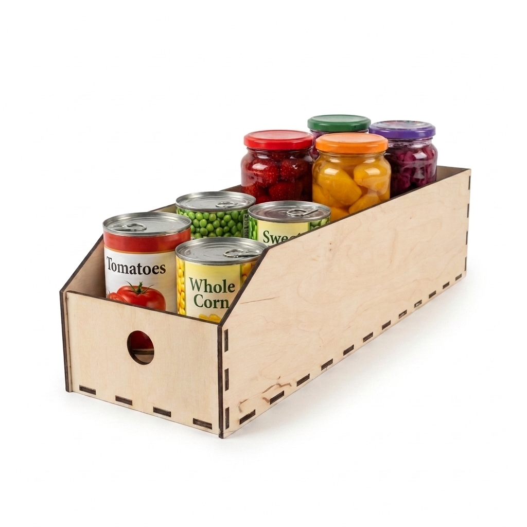 usporadejto.cz Úložný box, dřevěný 15x50x12cm - do spíže i do skříně VASKY15