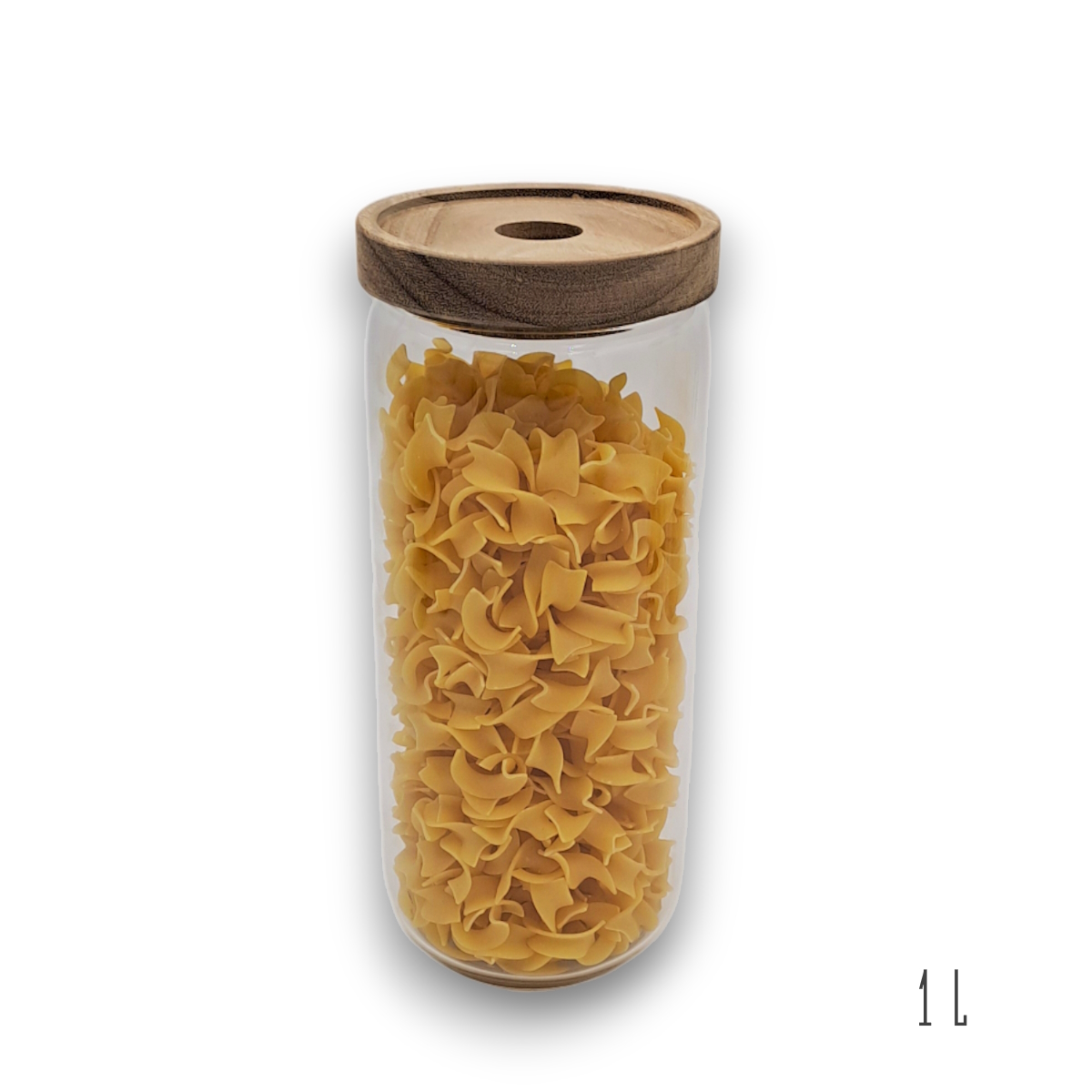 Orion Dóza na potraviny, skleněná, s akátovým víkem BOROSIL, 1L