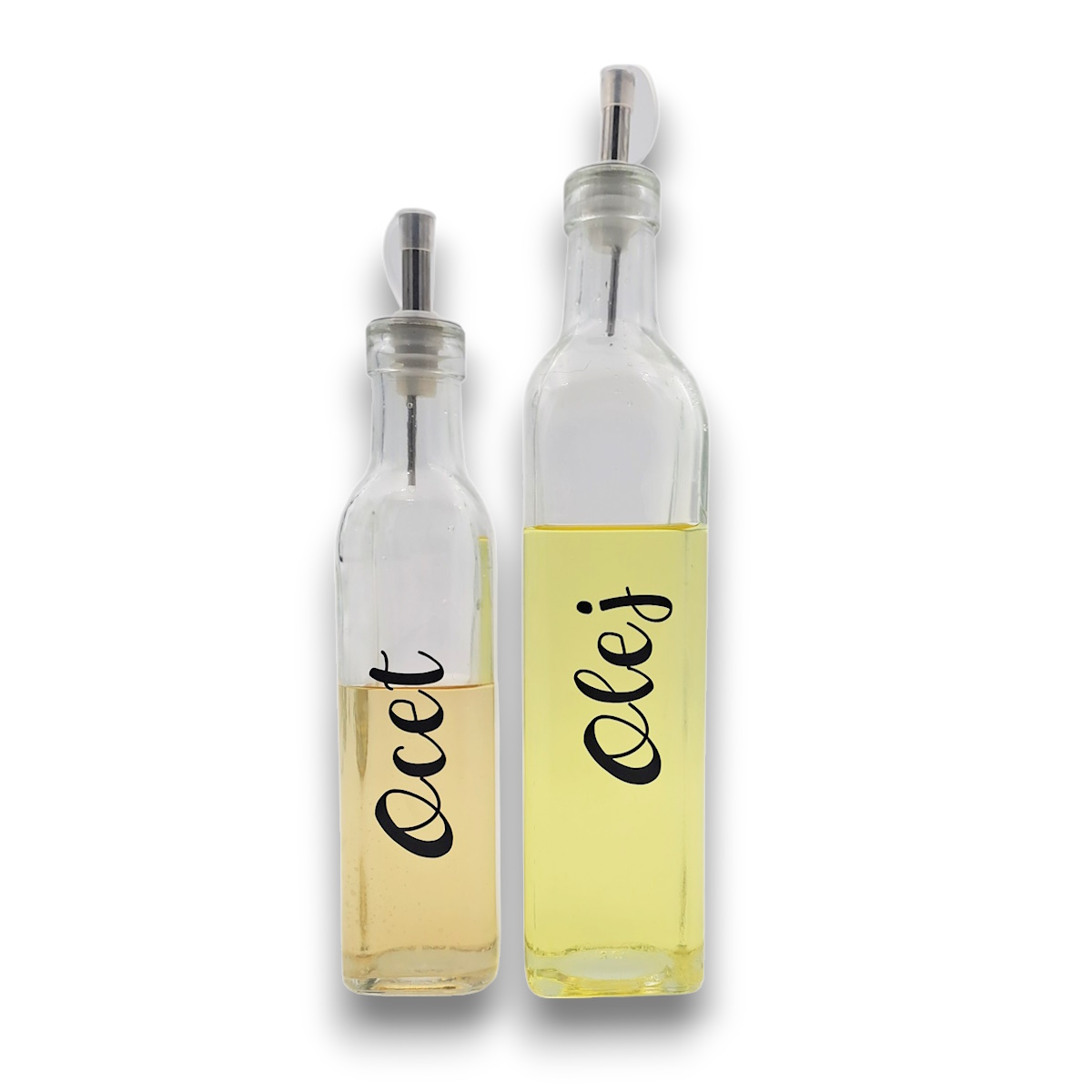 Zeller Present Sada láhví na olej a ocet 500ml+270ml se štítky, Zeller