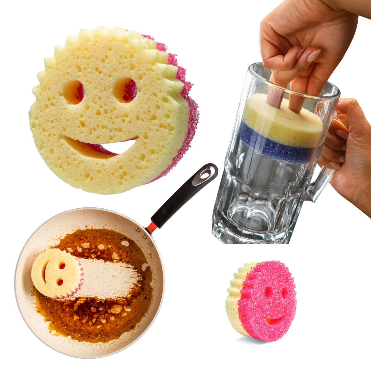Levně SRUB DADDY Houbička na nádobí a čistění, oboustranná houba SCRUB MOMMY