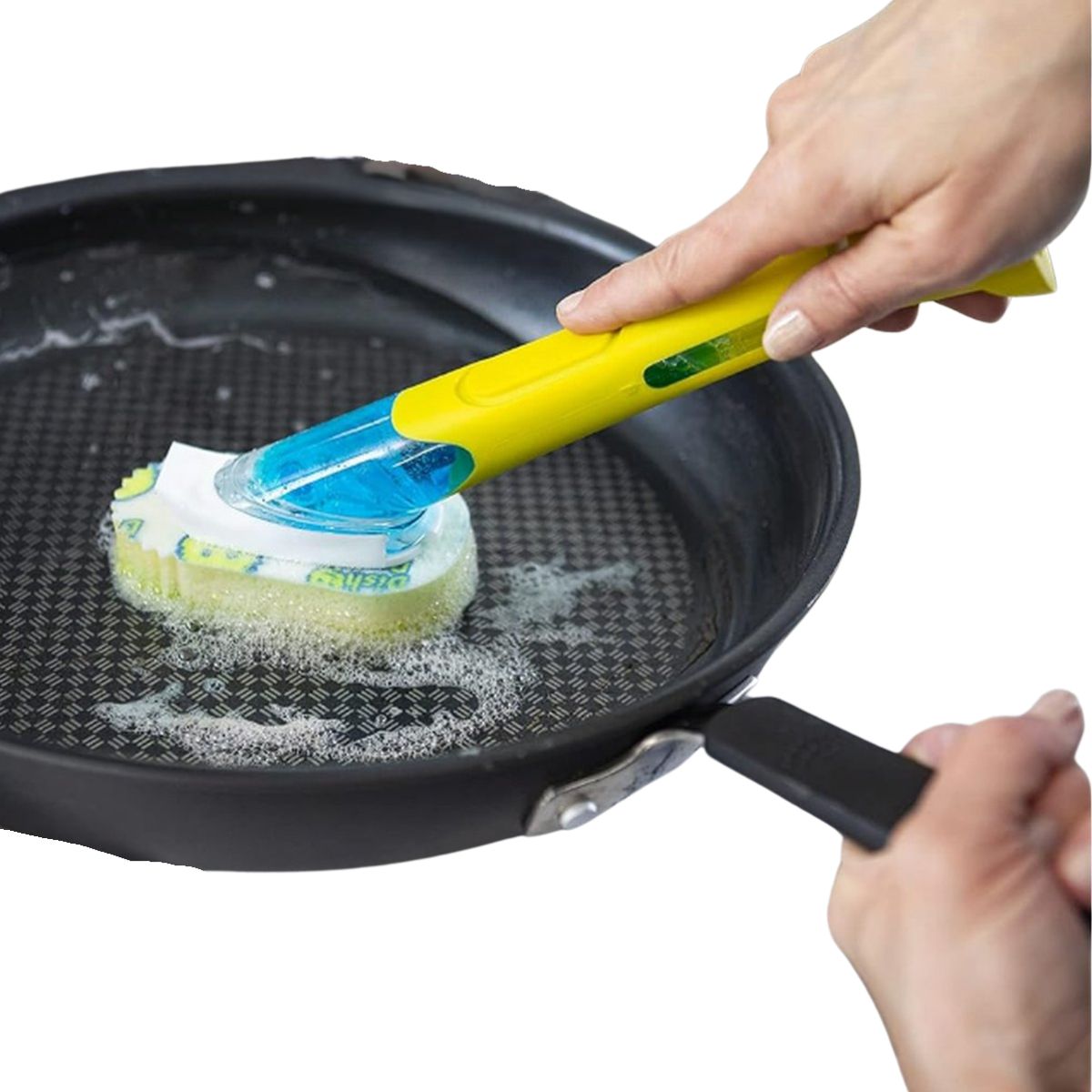 Levně SRUB DADDY Houbička na nádobí s rukojetí a dávkovačem jaru SCRUB DISH DADDY