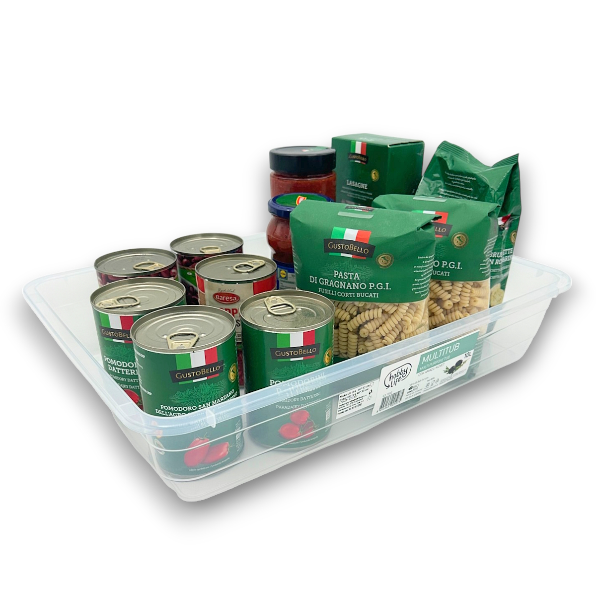 Orion Plochý transparentní box bez víka, miska, XL - 46x33,5x9cm, BOWL