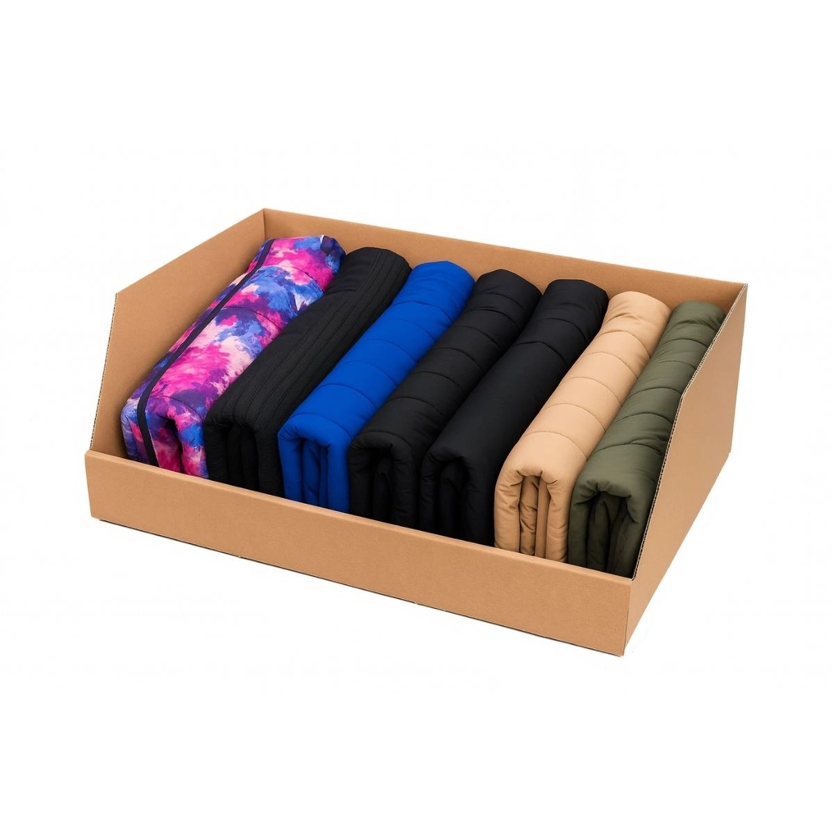 Levně KARTON PAK Úložné boxy na oblečení, organizéry do skříně EKO KARTON 55x40x21 - zkosený