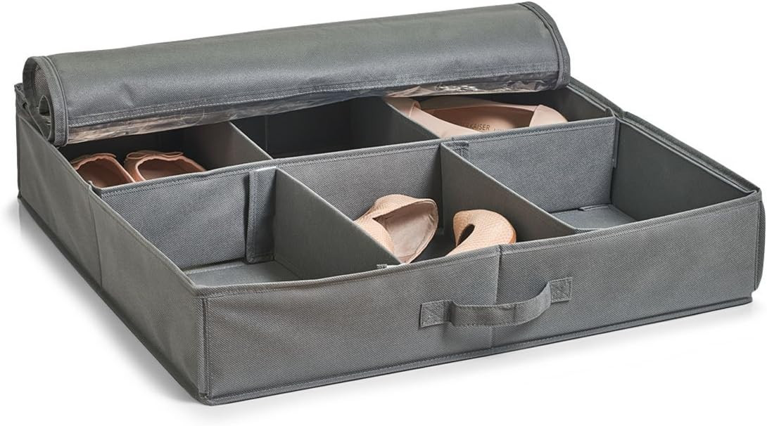 Zeller Present Organizér na boty, uloží 6 párů bot - 60x60x13, šedý NON-W
