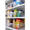 Úložný koš, box a organizér extra hluboký 50cm x 20cm INVA, transparentní